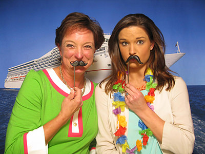 cruise ship themed photo booth